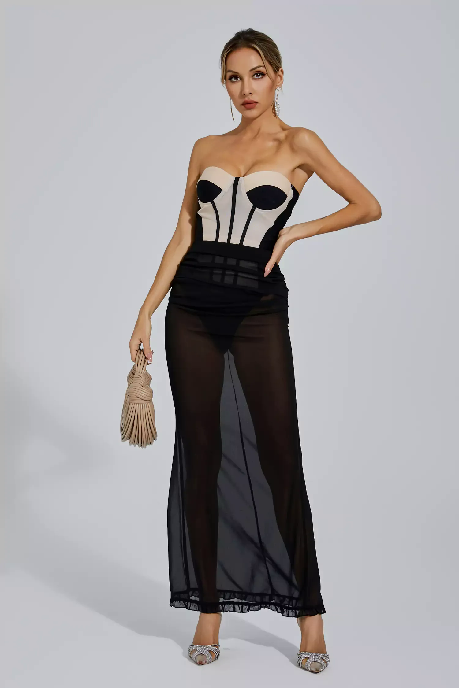 Paityn Black Bandage Bustier Set Paityn Black Bandage Bustier Set