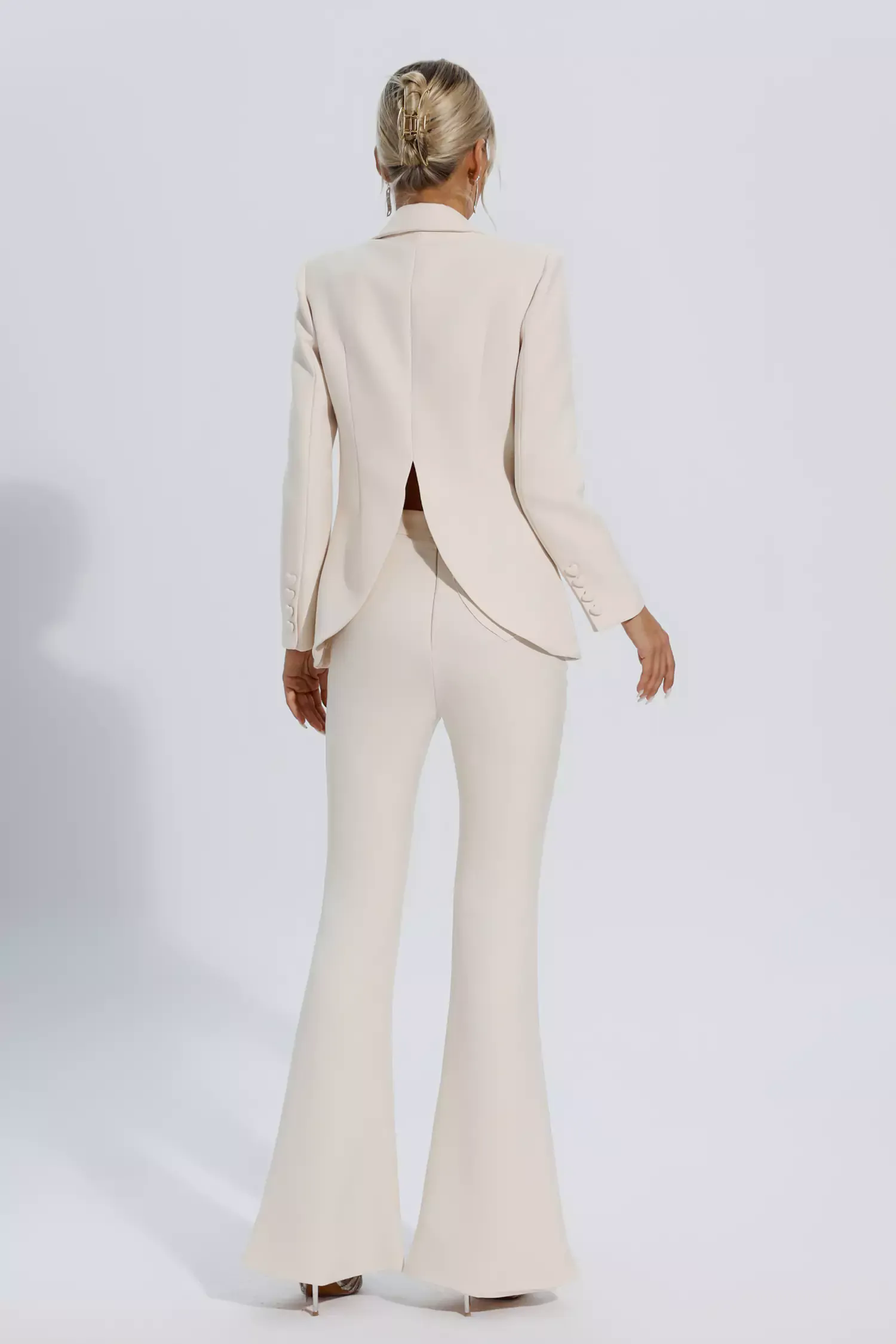 Mallory Ivory White Long Sleeve Blazer Set Mallory Ivory White Long Sleeve Blazer Set