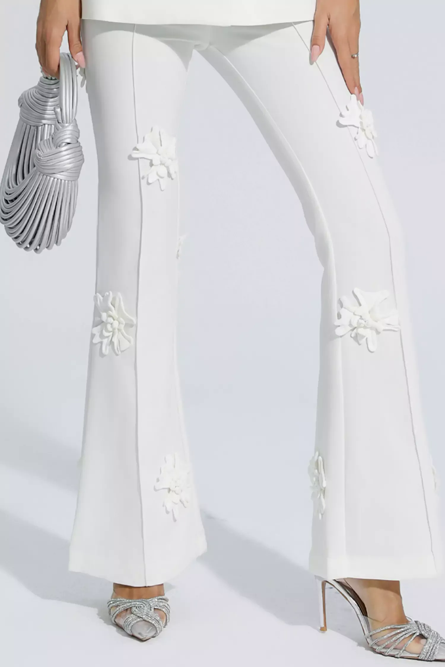 Ari White Jacquard Floral Blazer Set