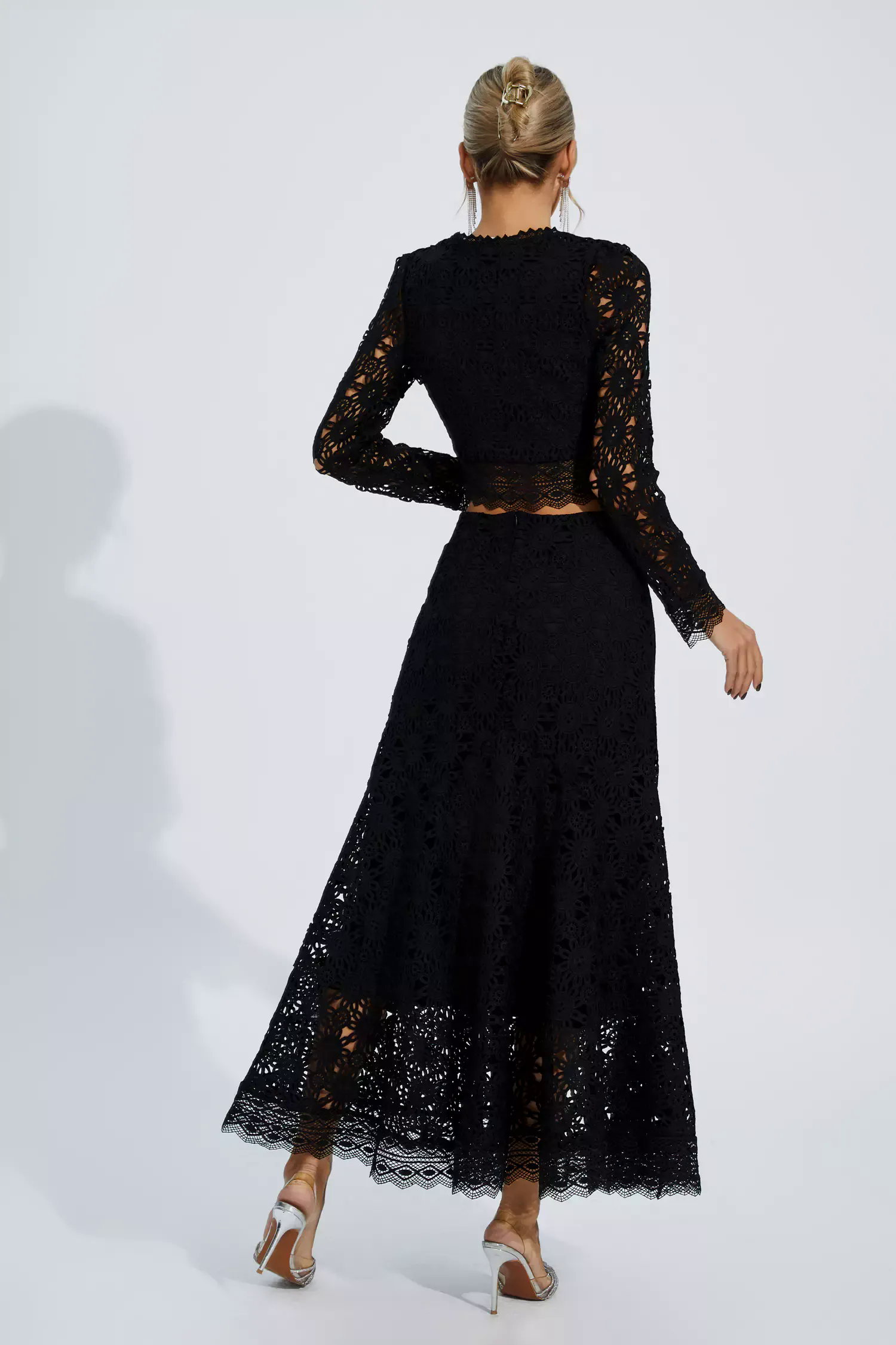 Janiyah Black Hollow Long Sleeve Set Janiyah Black Hollow Long Sleeve Set