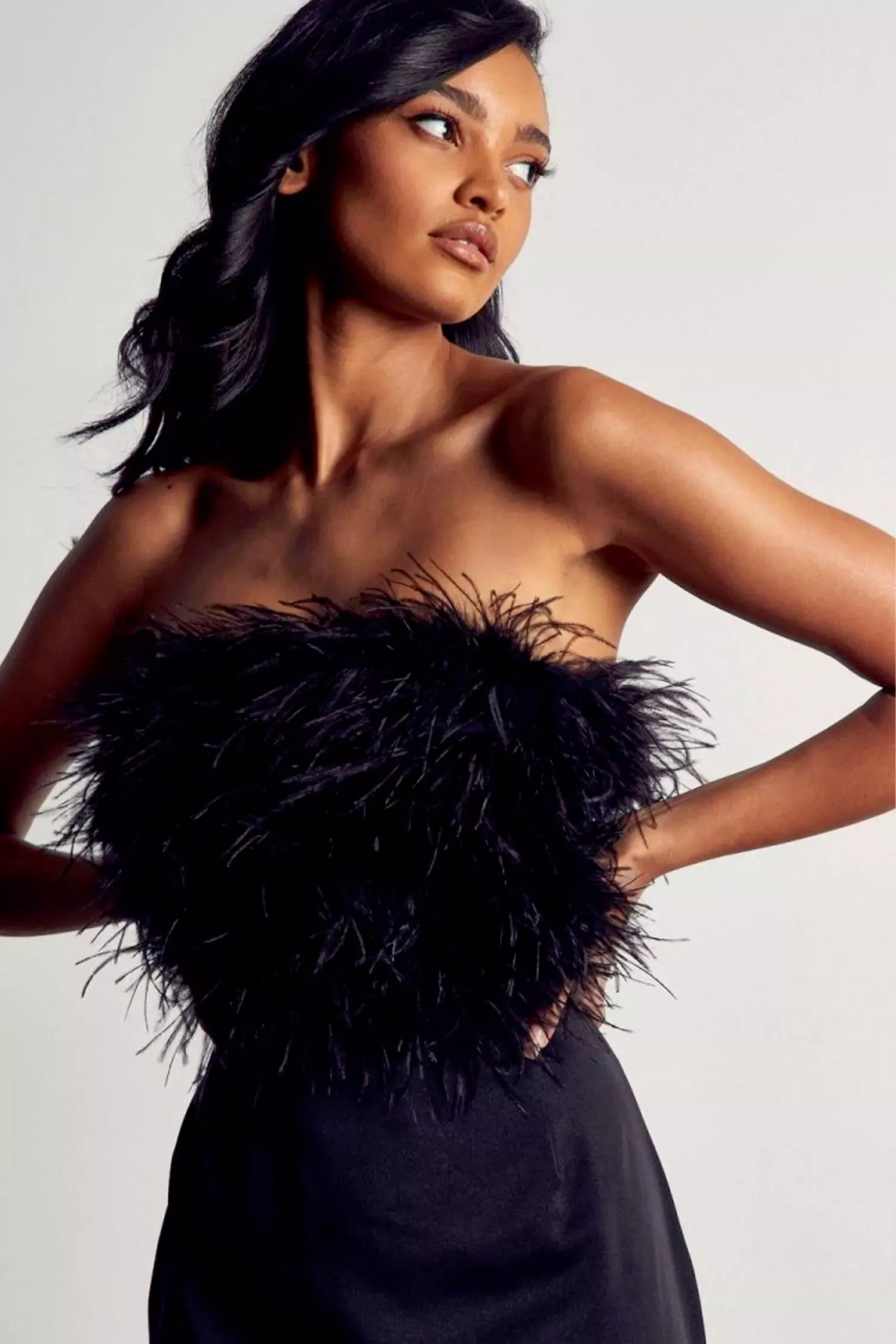 Annabelle Black Feather Dress Annabelle Black Feather Dress