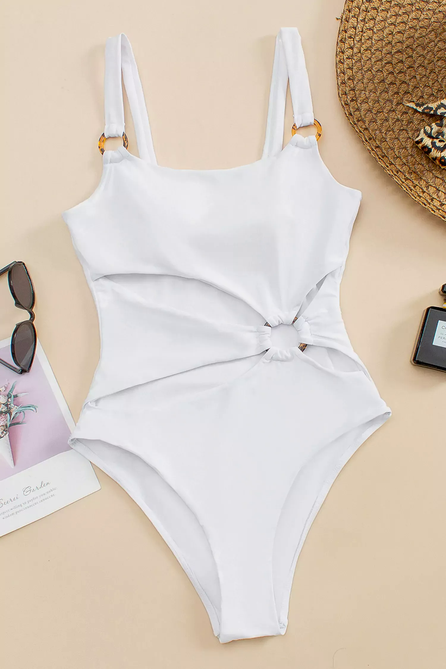 Nayla White Cut Out One Piece Swimwear Nayla White Cut Out One Piece Swimwear