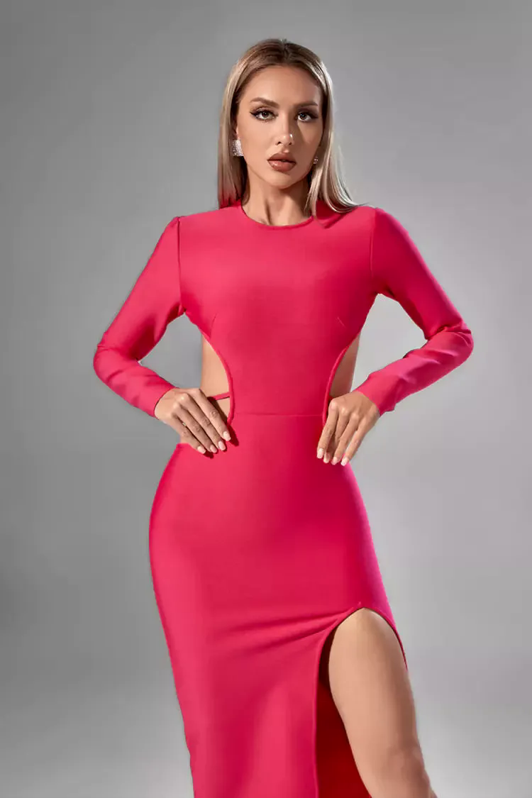 Kamila Rose Red Midi Dress Kamila Rose Red Midi Dress
