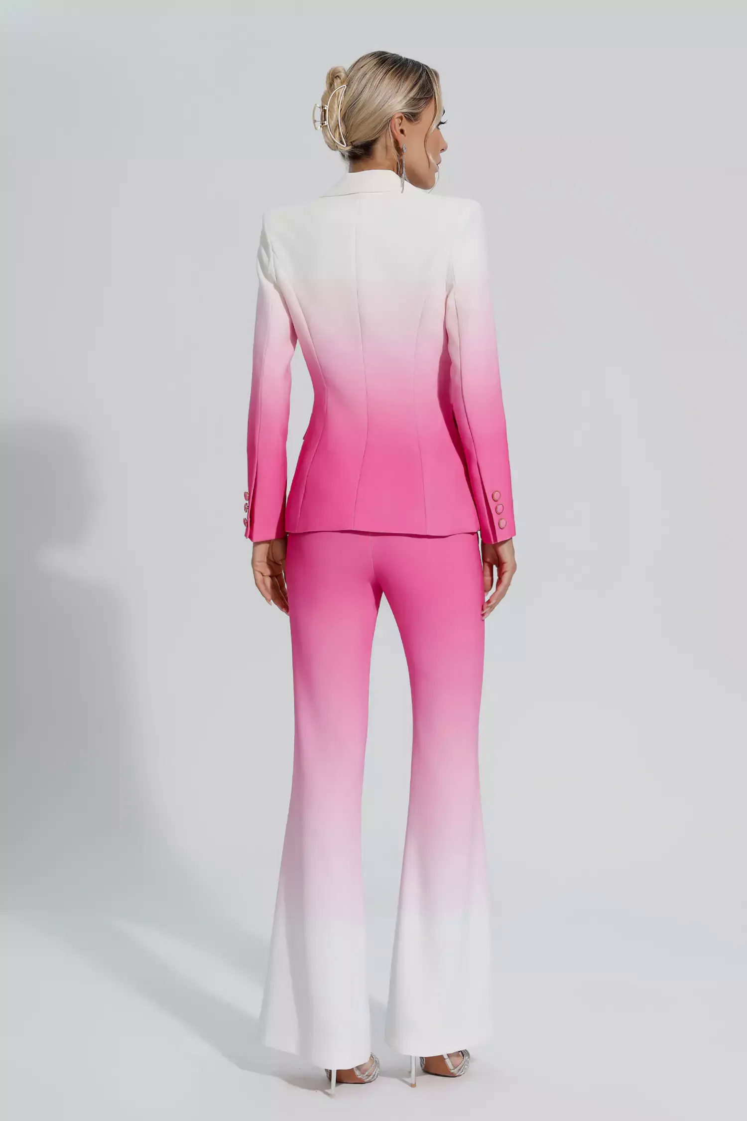 Anya Gradient Pink Blazer Set Anya Gradient Pink Blazer Set