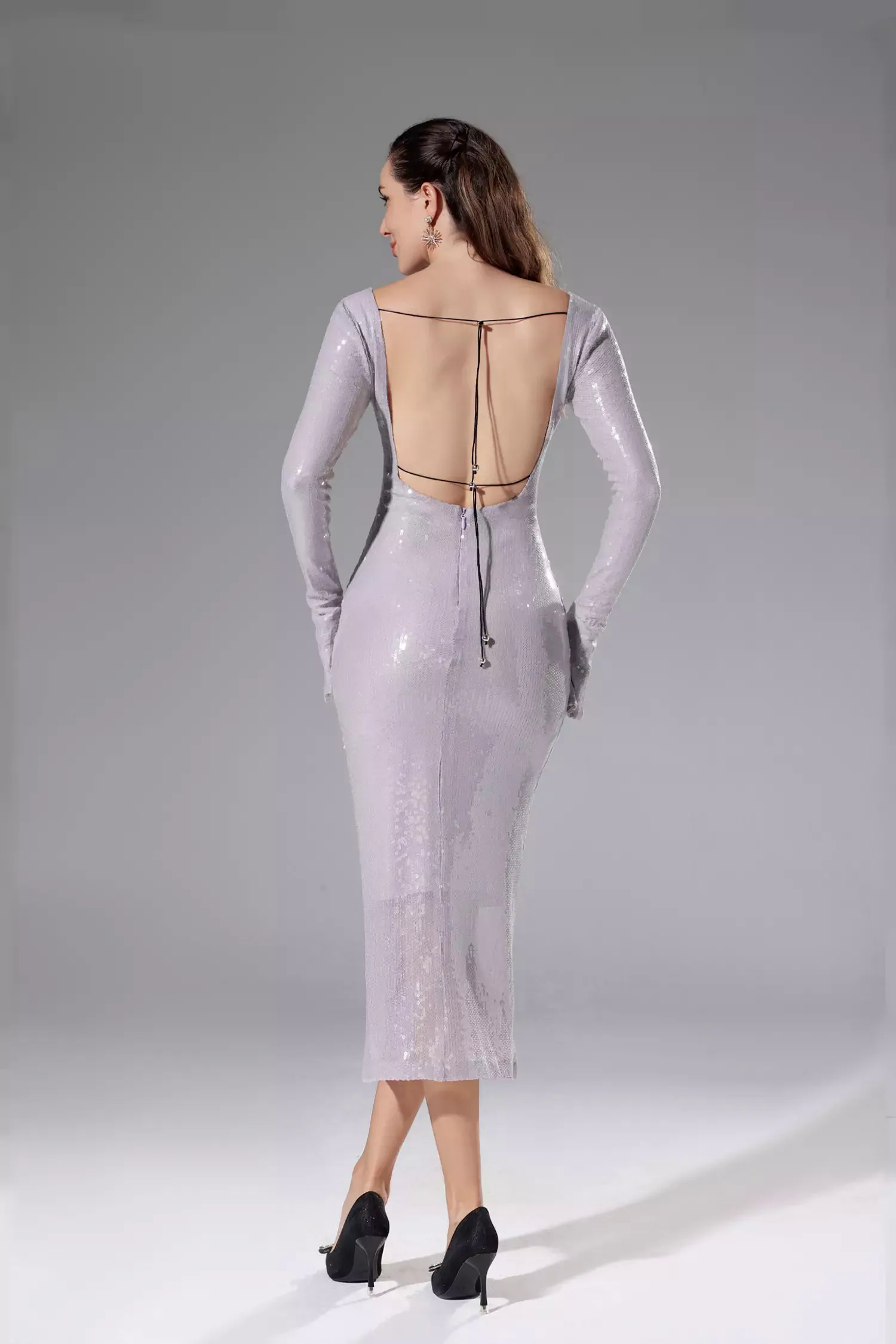 Lilly Light Purple Sequin Maxi Dress Lilly Light Purple Sequin Maxi Dress