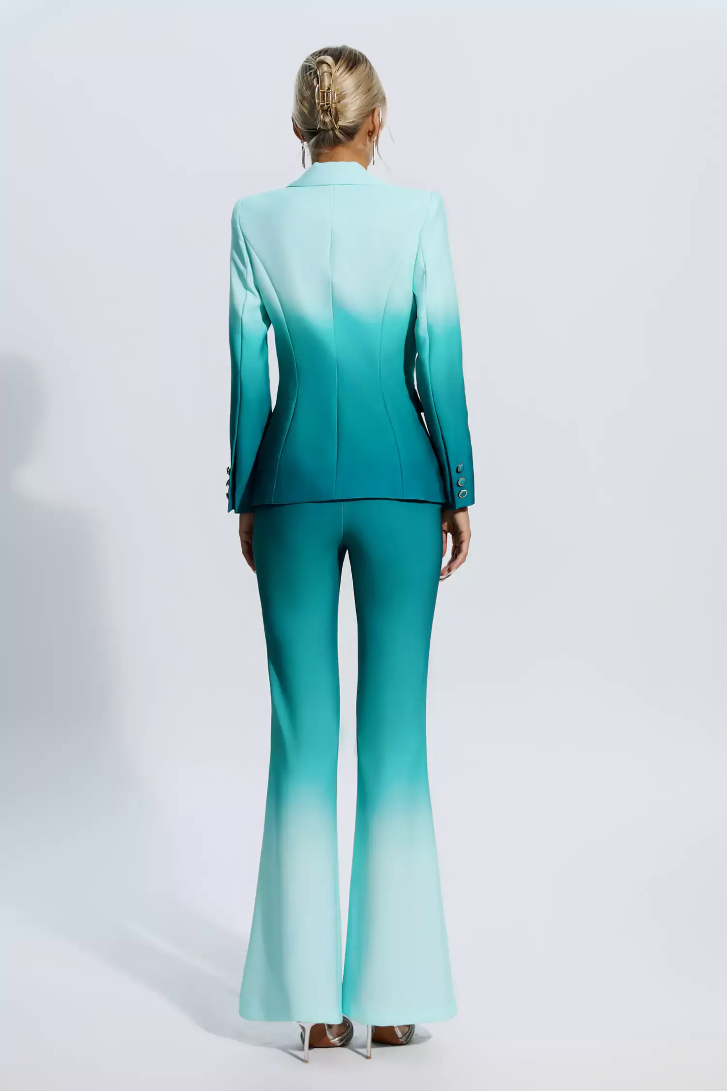 Anya Gradient Green Blazer Set Anya Gradient Green Blazer Set