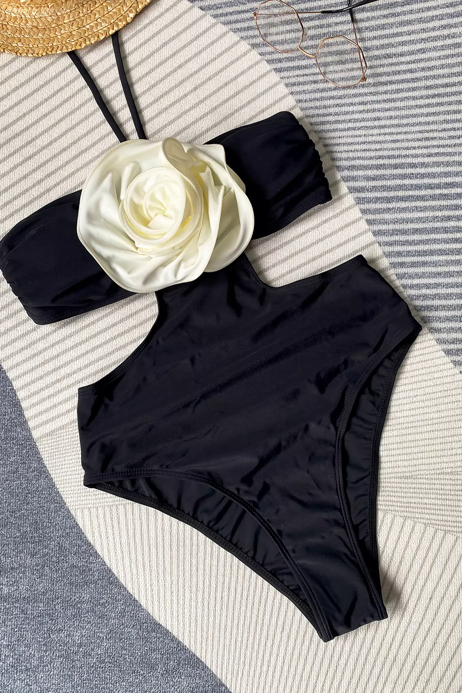 Nancy Black Roses Halter Swimwear Nancy Black Roses Halter Swimwear