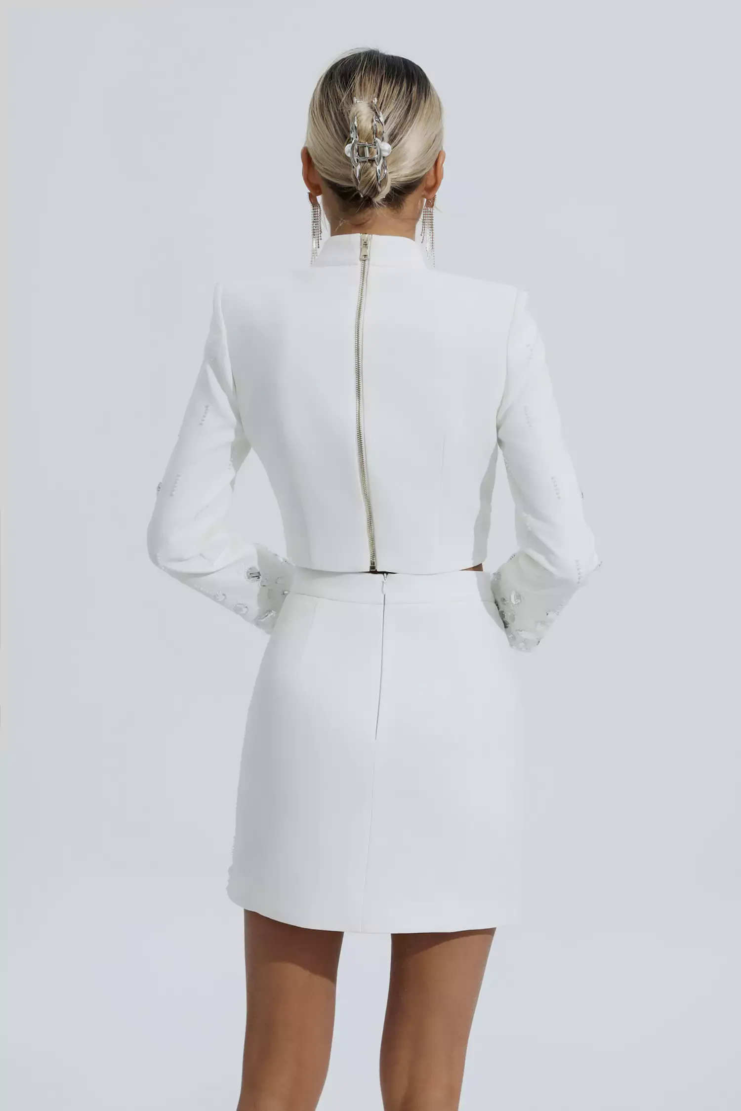 Cecelia White Crystal Embellished Set Cecelia White Crystal Embellished Set