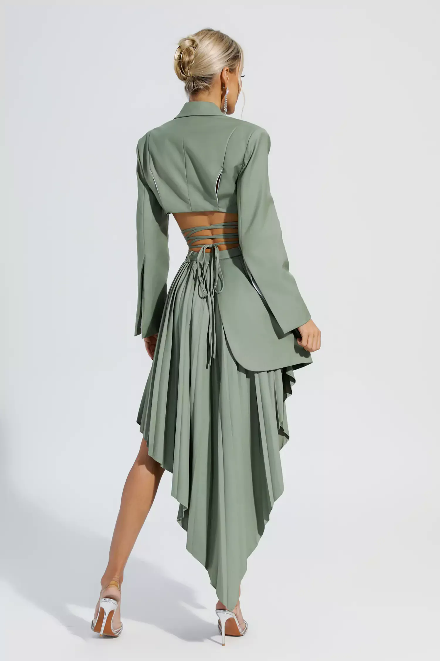 Myra Green Ruffle Blazer Set Myra Green Ruffle Blazer Set