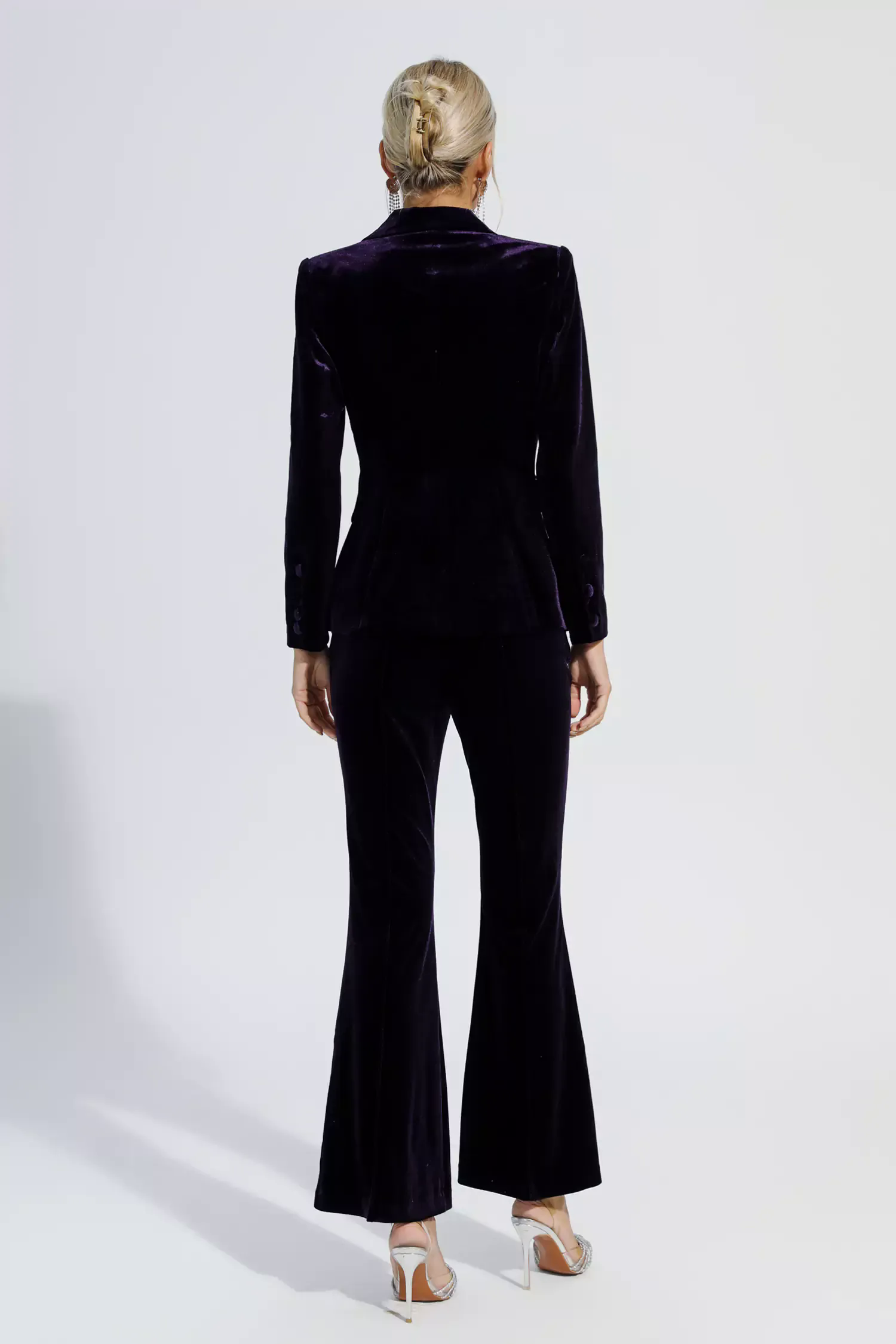 Aleena Purple Velvet Blazer Set Aleena Purple Velvet Blazer Set