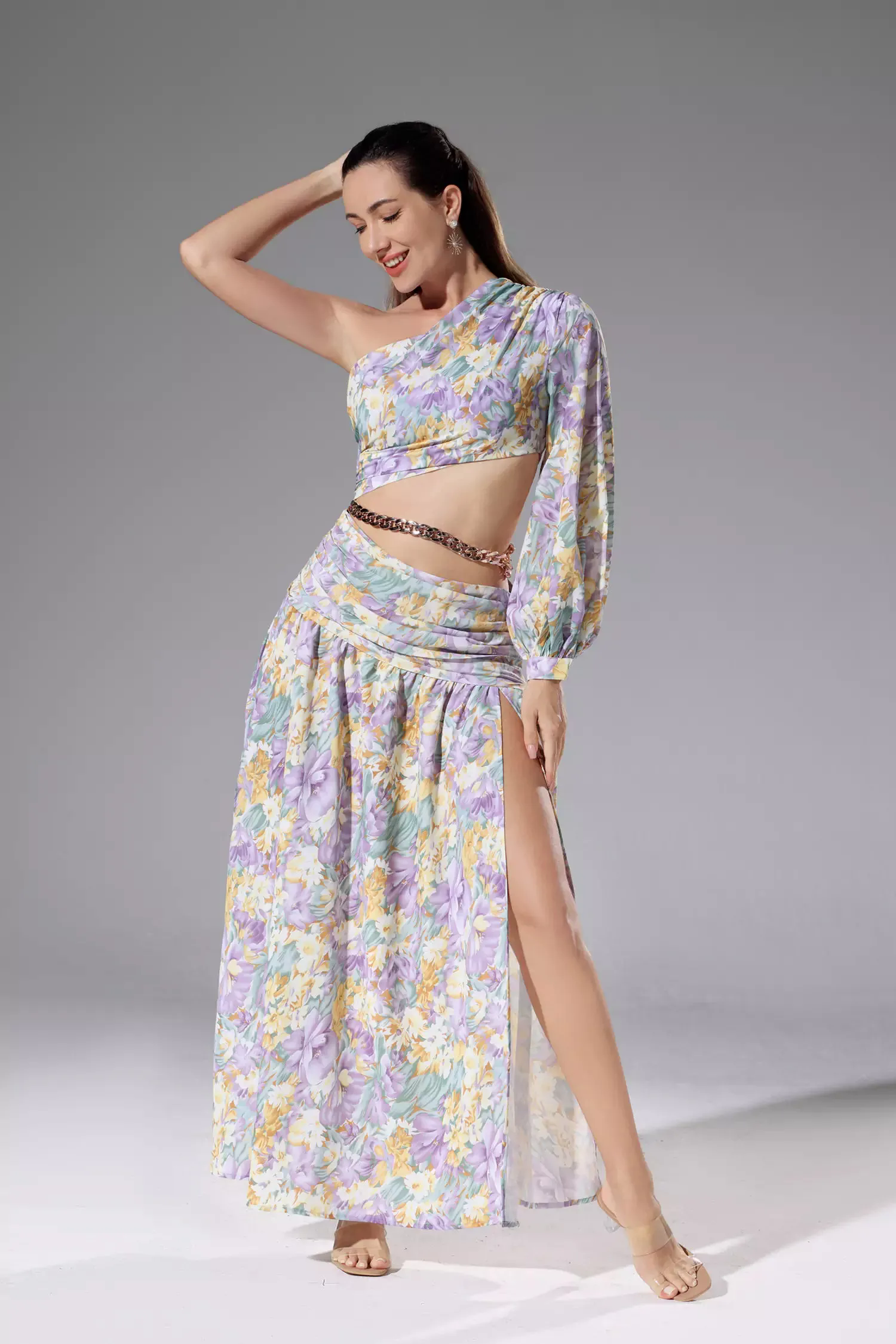 Madilyn Purple Floral Dress