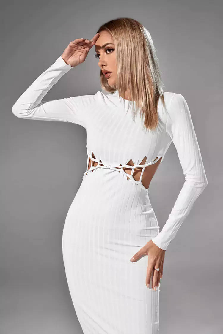 Delaney White Maxi Dress