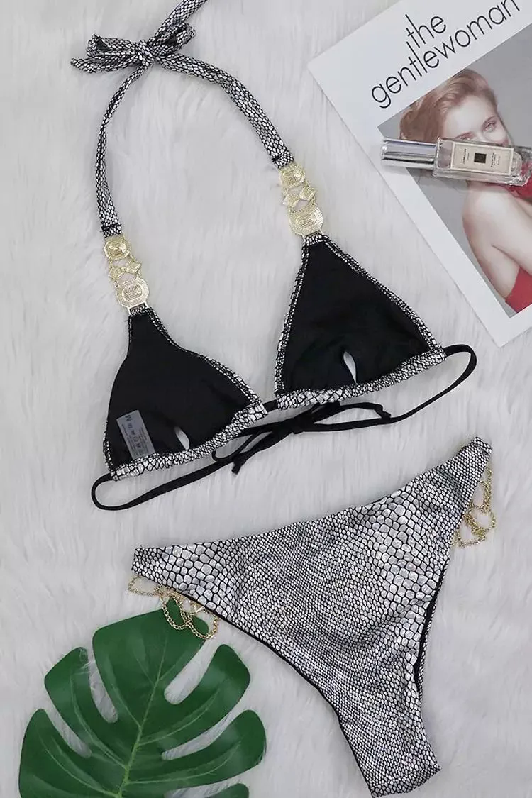 Lena Black Snake Pattern Bikini Lena Black Snake Pattern Bikini