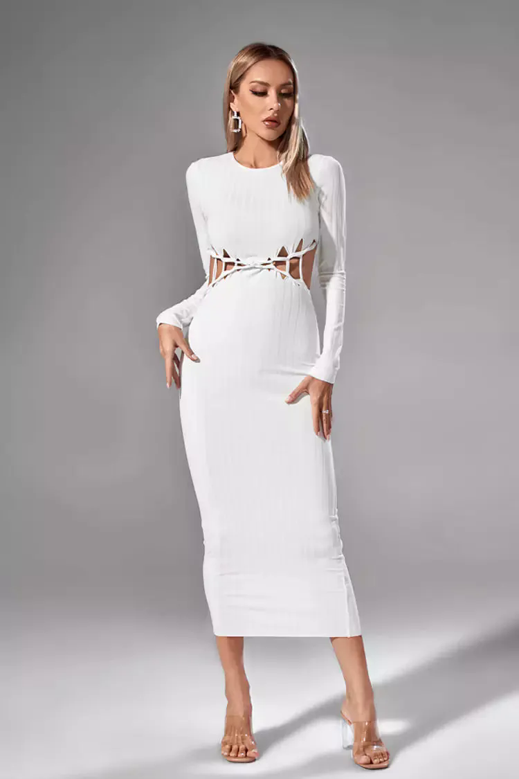 Delaney White Maxi Dress