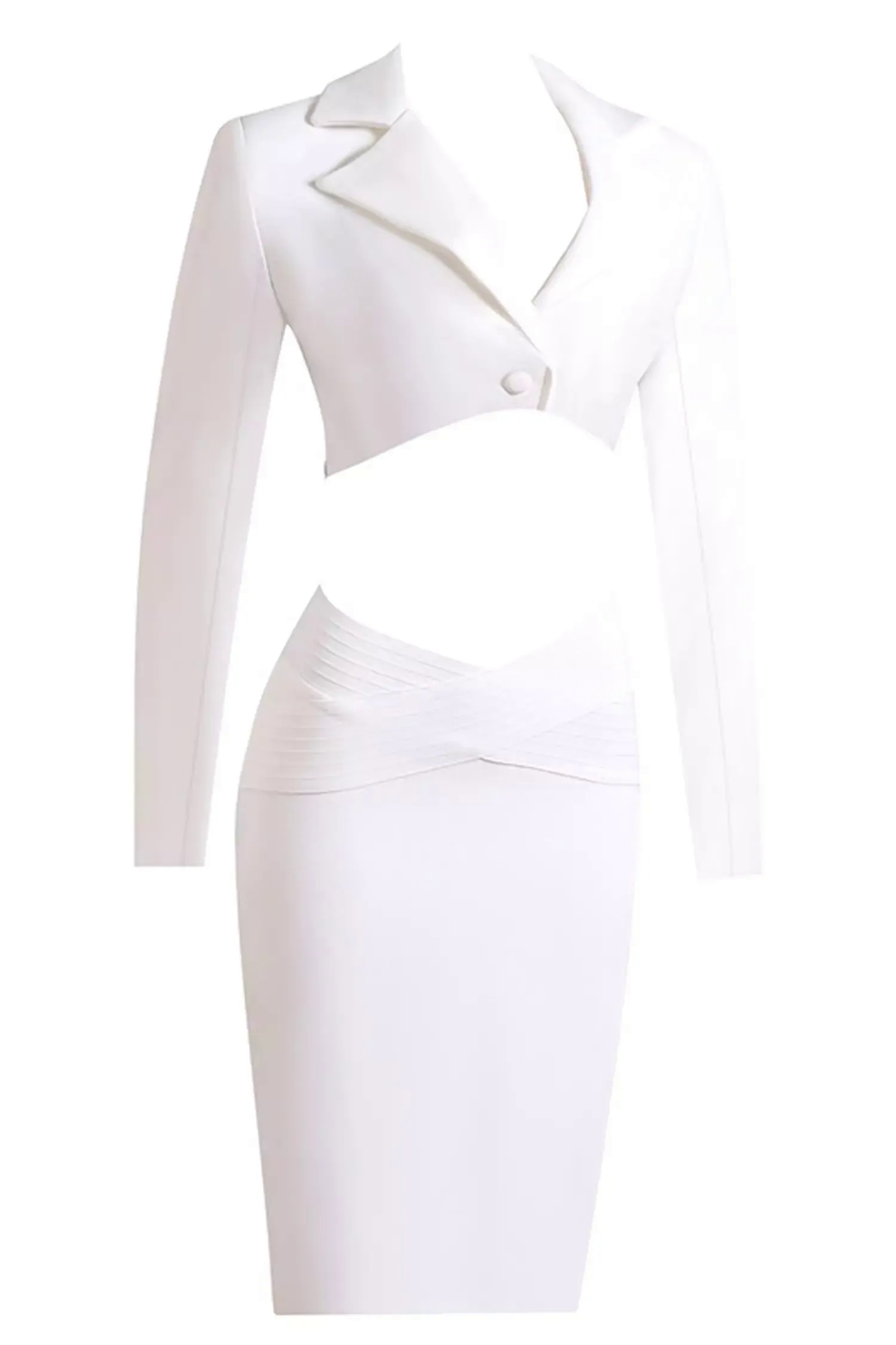 Gracelynn White OL Blazer Set Gracelynn White OL Blazer Set
